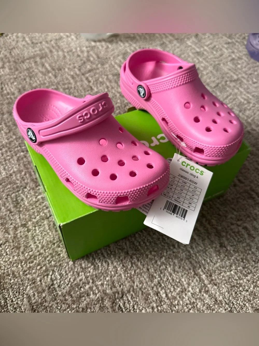 SOLD CROCS Kids Classic Clog in Hot Pink size C12